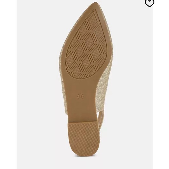 Women's Flats Slingback London Rag Gold Glitter - Picture 4 of 5